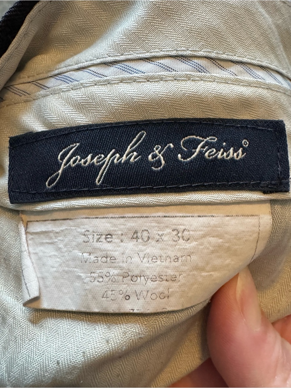 Joseph & Feiss Black and Cream Dress Pants - Picture 4 of 4